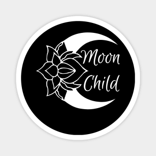 Moon Child Crescent Moon (White) Magnet